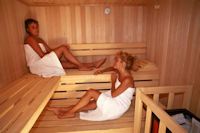 Finnische Sauna bei 90 Grad.